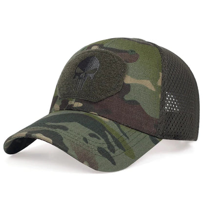 Unisex Skull Embroidery Lable Breathable Baseball Caps Spring and Autumn Outdoor Adjustable Casual Hat Sunscreen Hat